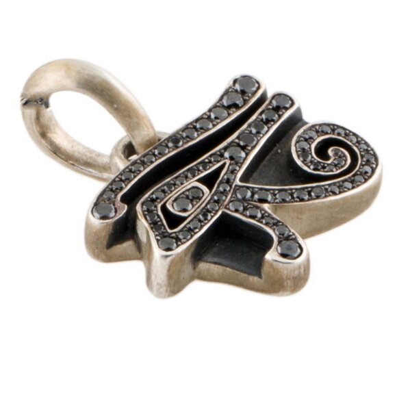 DAVID YURMAN DIAMOND STERLING SILVER 925 CAIRO EYE OF HORUS AMULET PENDANT - Picture 6 of 7